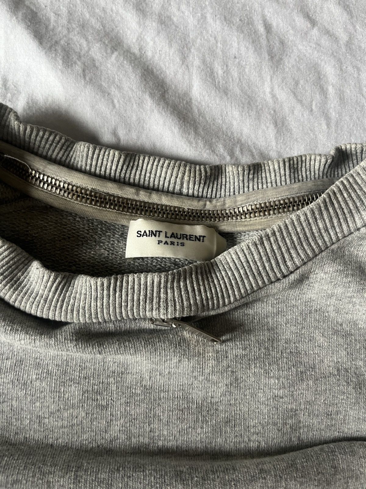 Yves Saint Laurent YVES SAINT LAURENT GREY COLLAR ZIP SWEATSHIRT Size US M / EU 48-50 / 2 - 4 Thumbnail