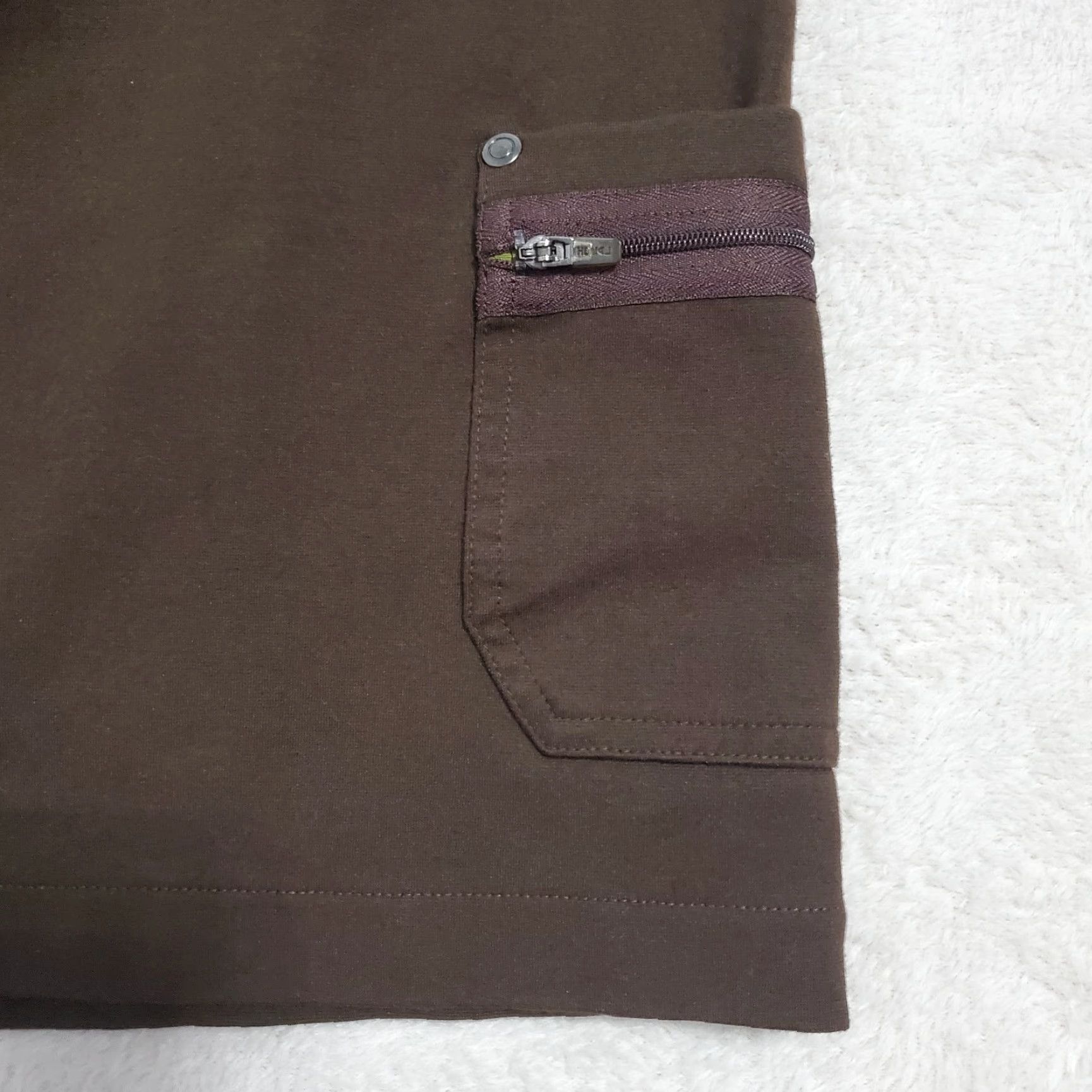 Vintage Title Nine Skirt Women 8 Brown Hepburn Hiking Athletic Cargo Outdoor Stretch Zip Side Pocket Size 30" / US 8 / IT 44 - 5 Thumbnail