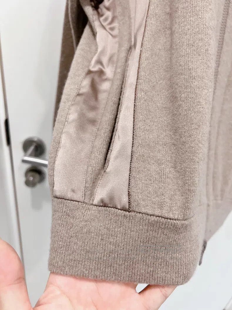 Brunello Cucinelli Brunello Cucinelli Caramel Silk and Cashmere Blended Open Size XS / US 0-2 / IT 36-38 - 3 Thumbnail