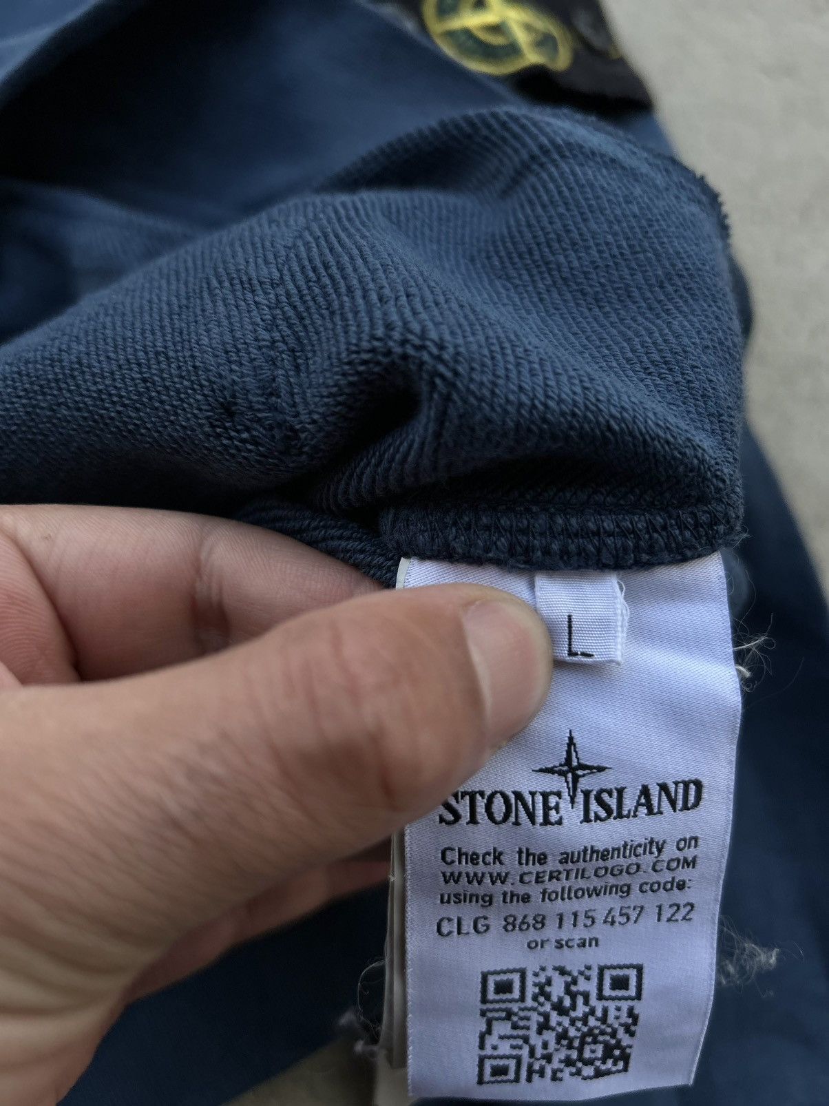 Stone Island STONE ISLAND BLUE LOGO PATCH HOODIE Size US L / EU 52-54 / 3 - 11 Thumbnail