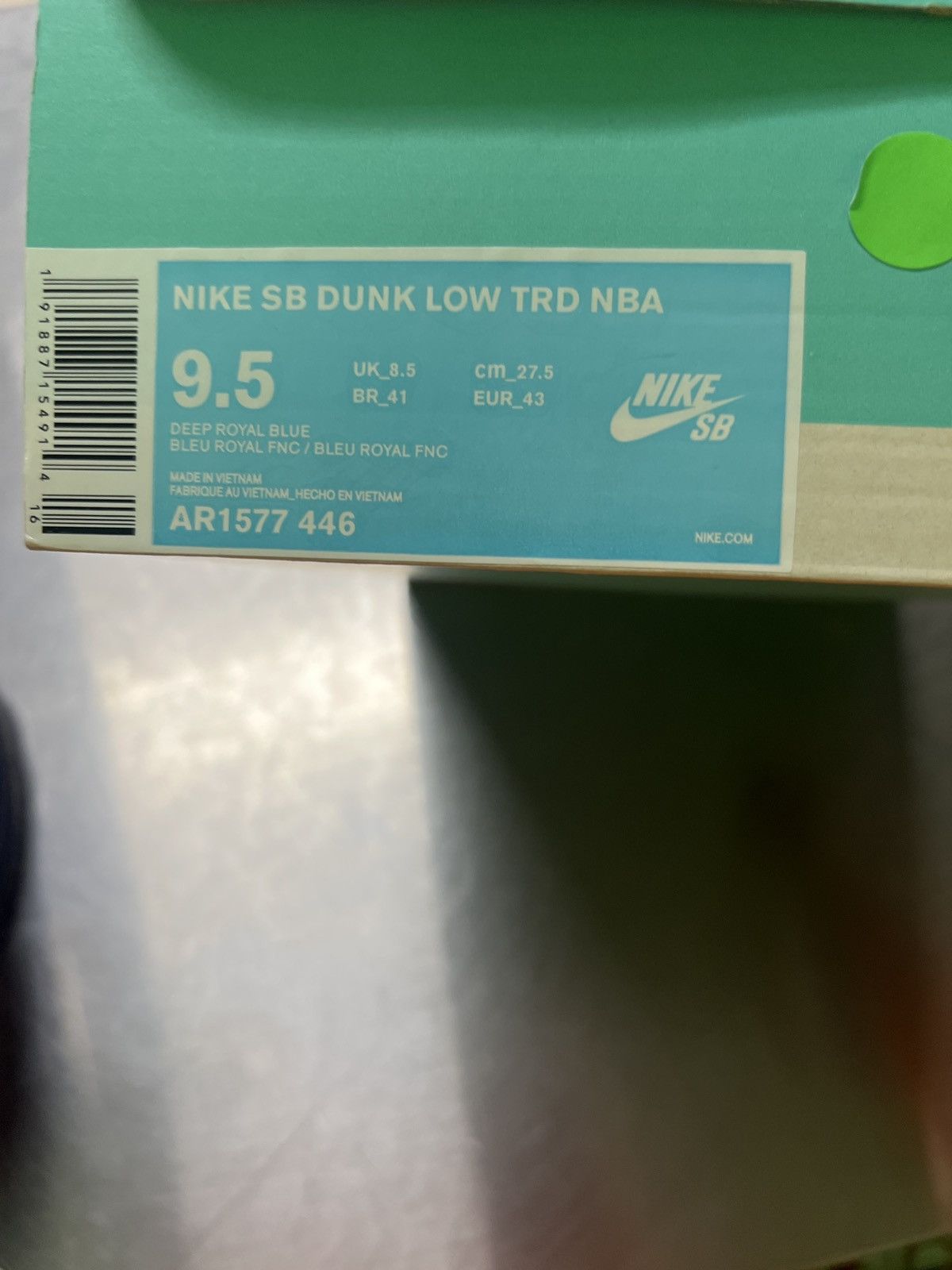 Nike Nike SB dunk low NBA deep royal blue Size US 9.5 / EU 42-43 - 7 Thumbnail