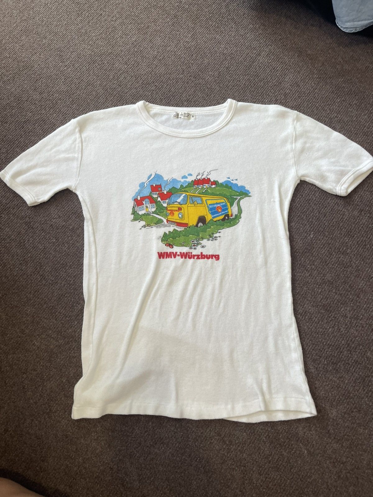 Vintage Rare 80s/90s Shell Oil Promotional Tee - German Würzburg Size US M / EU 48-50 / 2 - 3 Thumbnail