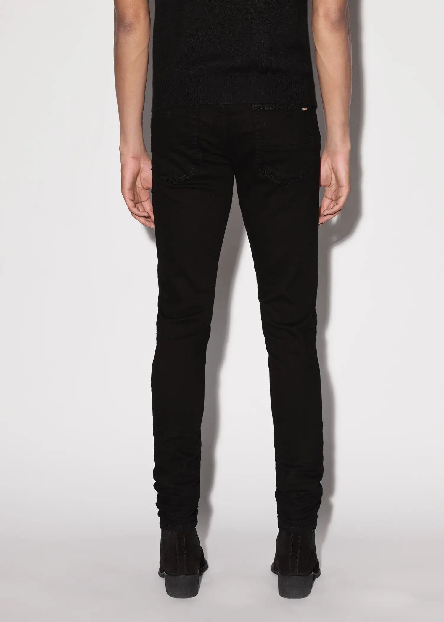 Amiri oc11z0526 Suede MX1 Bandana Jeans in Black Size US 36 / EU 52 - 4 Thumbnail