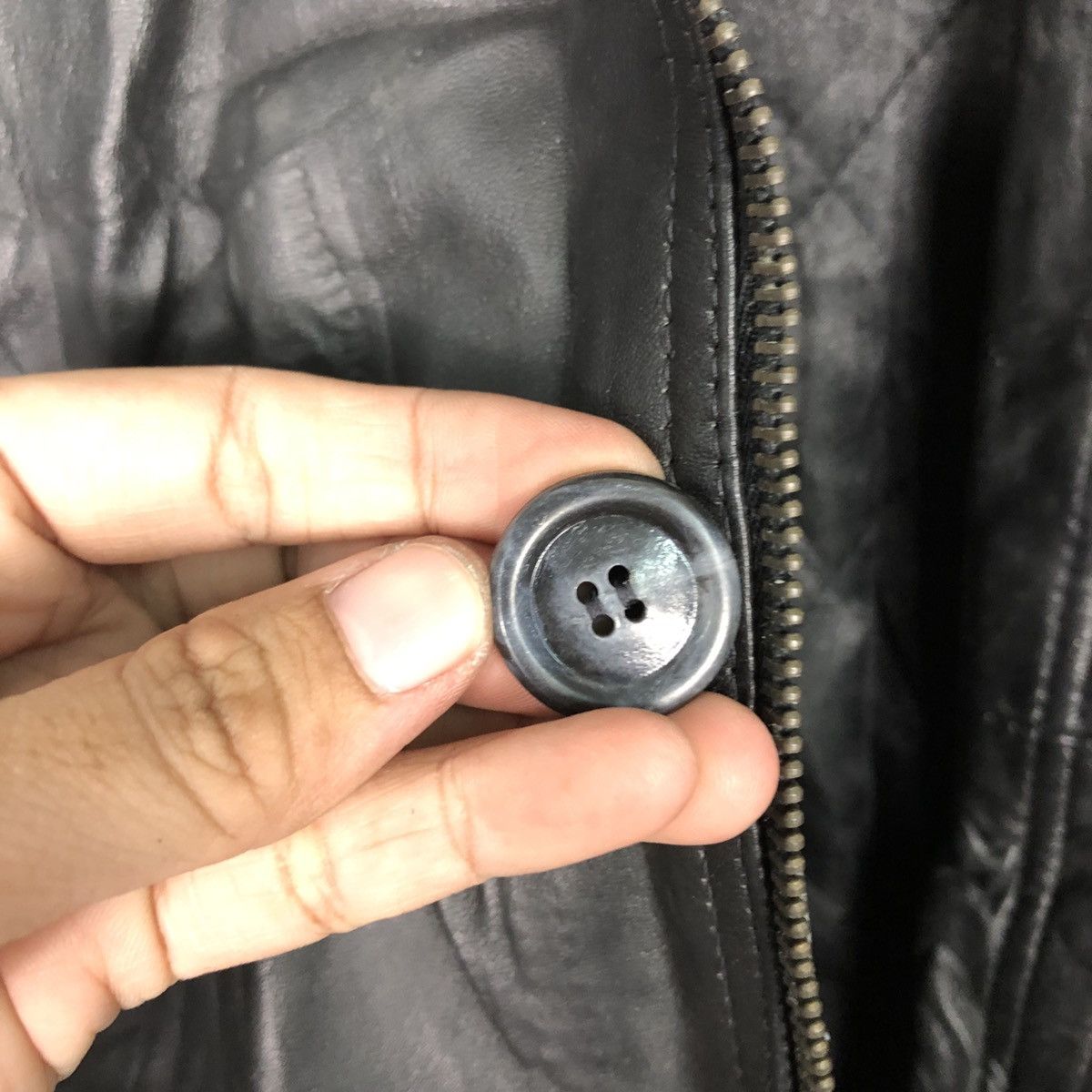 Japanese Brand 📌Vintage Leather Jacket Black Dog Blanket Issey Miyake Size US M / EU 48-50 / 2 - 19 Thumbnail
