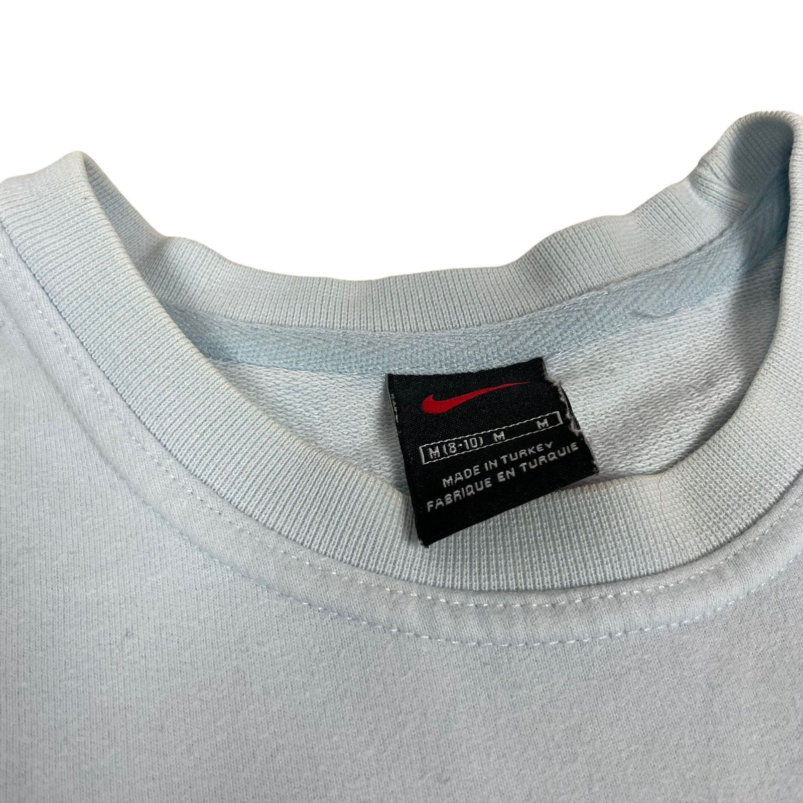 Nike × Vintage Nike Women's Blue Spellout Pullover Sweatshirt Medium 8-10 Size M / US 6-8 / IT 42-44 - 7 Thumbnail