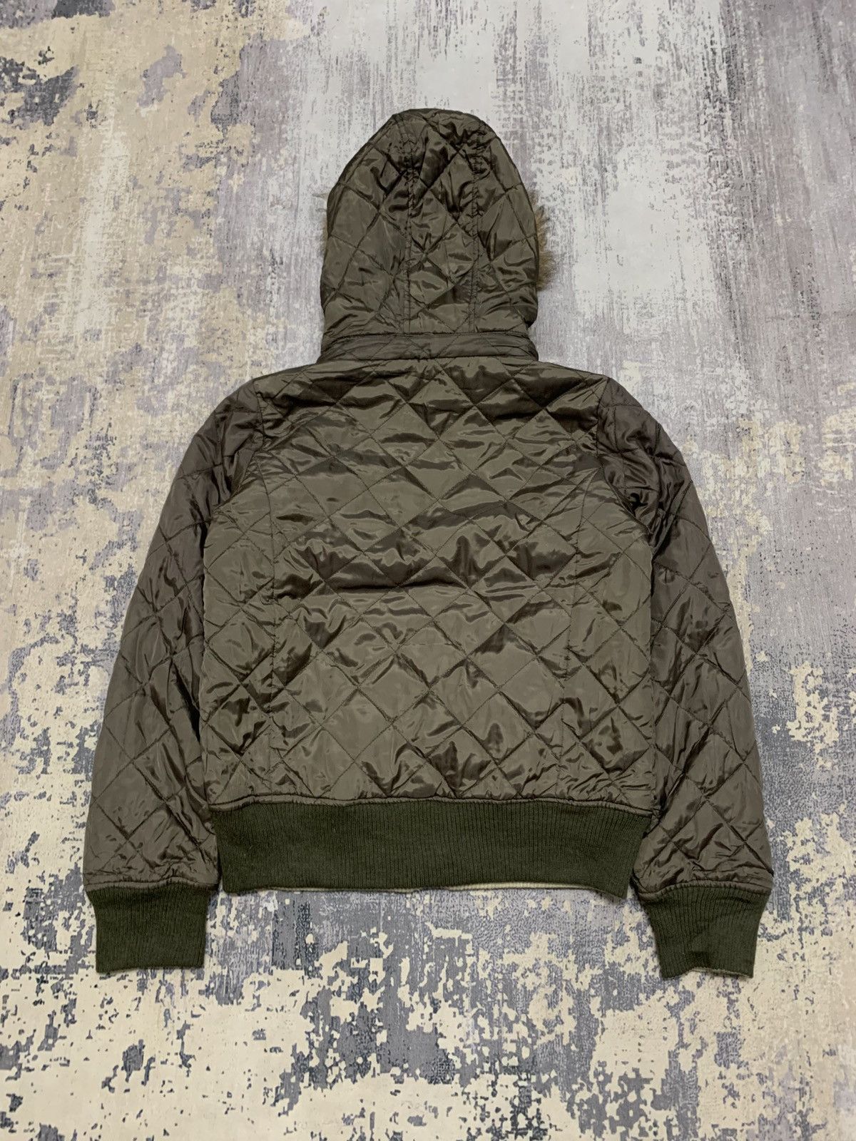 Japanese Brand Vintage Y2K Quilted Bomber Jacket Faux Fur Hood Gimmick Size US S / EU 44-46 / 1 - 8 Thumbnail