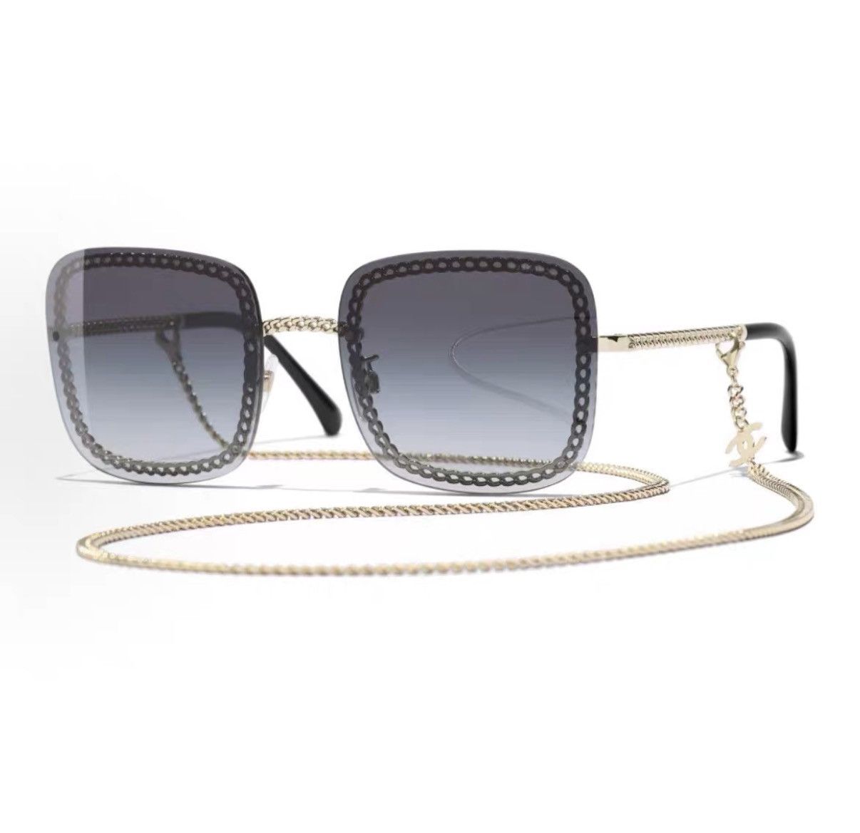 Chanel Chanel Square Frame Chain Sunglasses J42 Size ONE SIZE - 8 Thumbnail