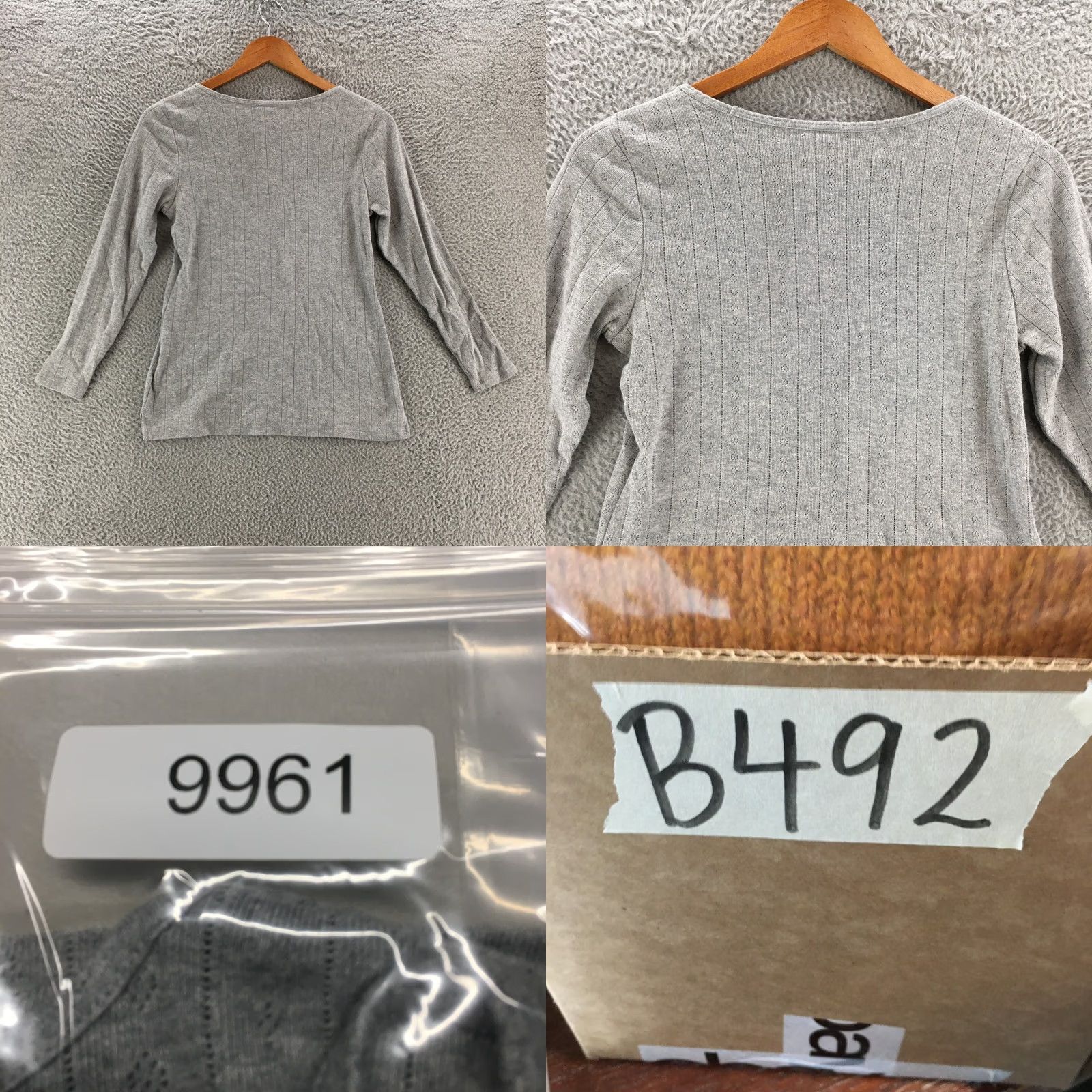 Old Navy Old Navy Pullover Sweater Womens Medium Gray Roundneck Long Sleeve - Knit, Ribbed Eyelet, Cotton Blend, Casual, Regular Fit, Fall/Winter, - Womens Size M / US 6-8 / IT 42-44 - 8 Thumbnail