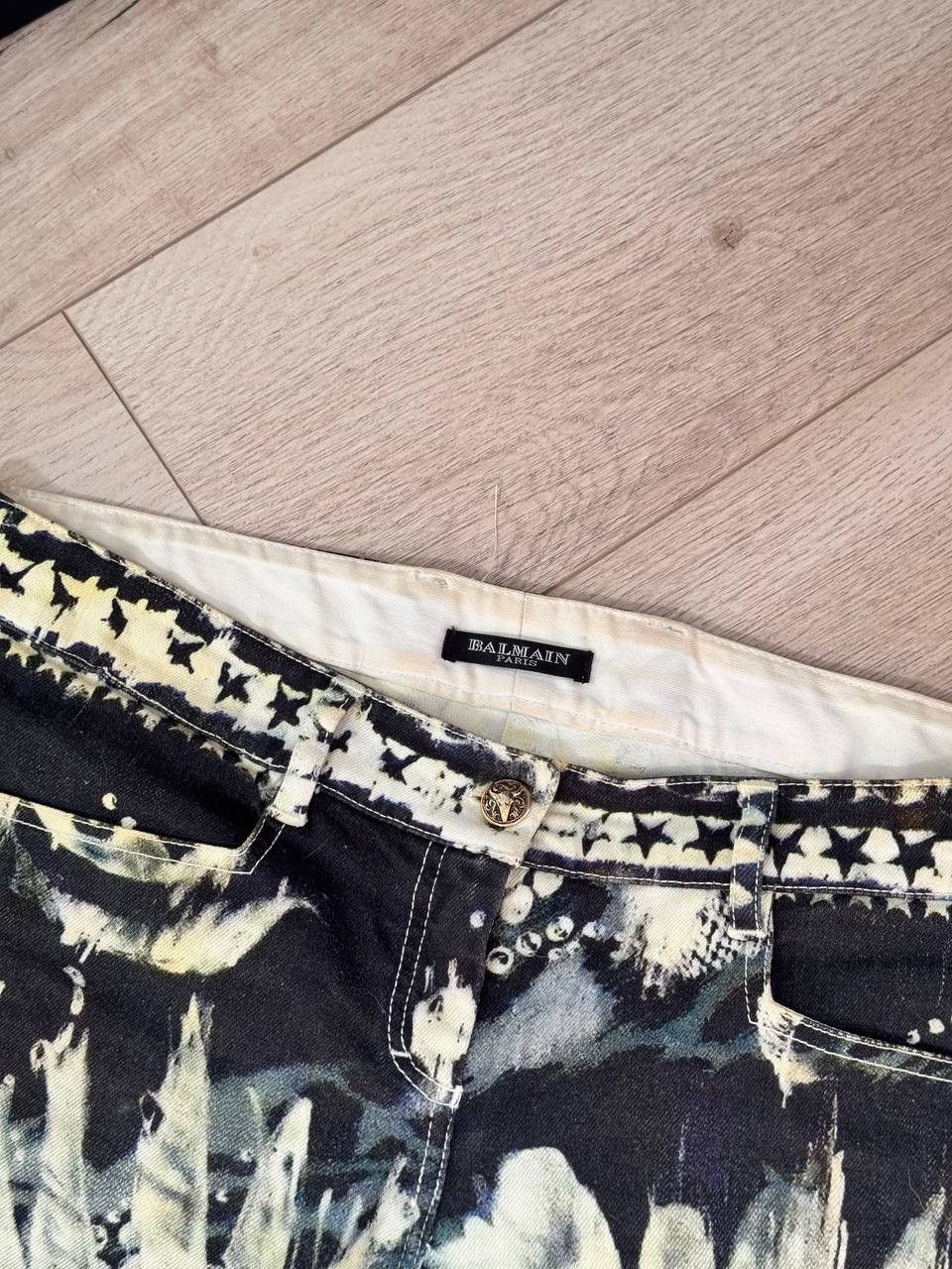 Balmain Balmain Eagle Tie Dye Denim Shorts Size 38 Size 26" / US 2 / IT 38 - 2 Thumbnail