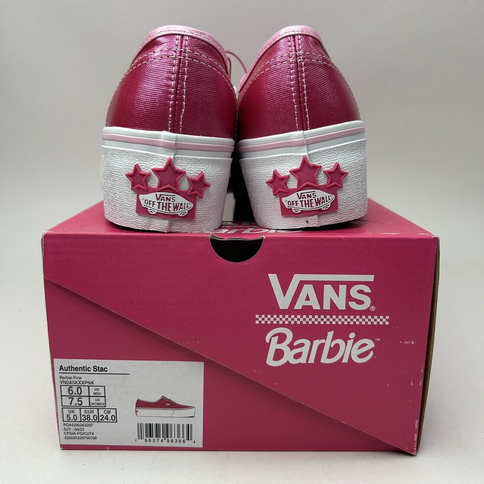 Vans Vans X Barbie Authentic Stac Platform “Hot Pink White” 2023 Size US 7.5 / IT 37.5 - 4 Thumbnail