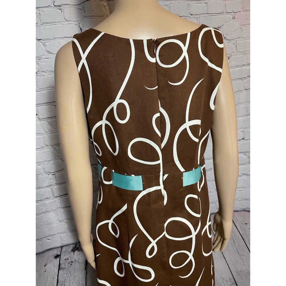 Other Jessica Howard Sleeveless Brown With Ribbon Tie Dress Size Size XL / US 12-14 / IT 48-50 - 4 Thumbnail