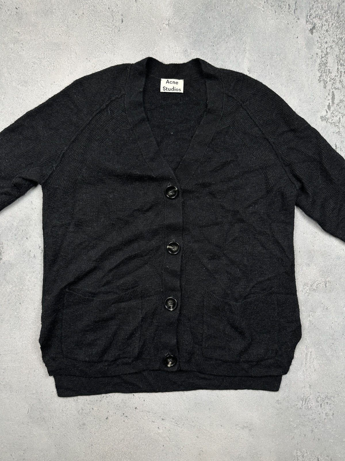 Acne Studios Acne Studios Black Alpaca Wool Cardigan Minimalist Archive Size M / US 6-8 / IT 42-44 - 13 Thumbnail