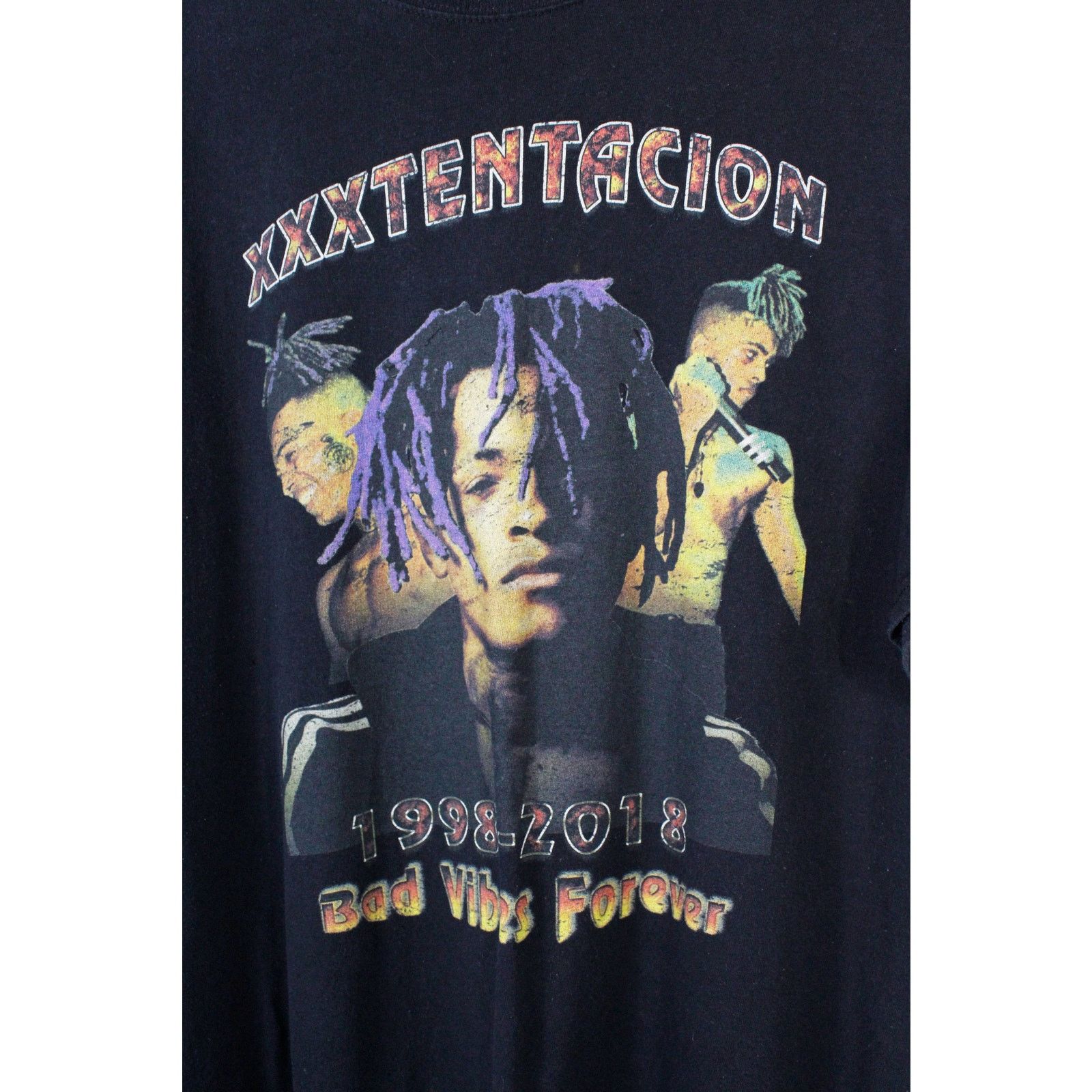 Rap Tees XXXTentacion 1998-2018 RIP Bab Wibes Forever Print Tee Size US XL / EU 56 / 4 - 3 Thumbnail