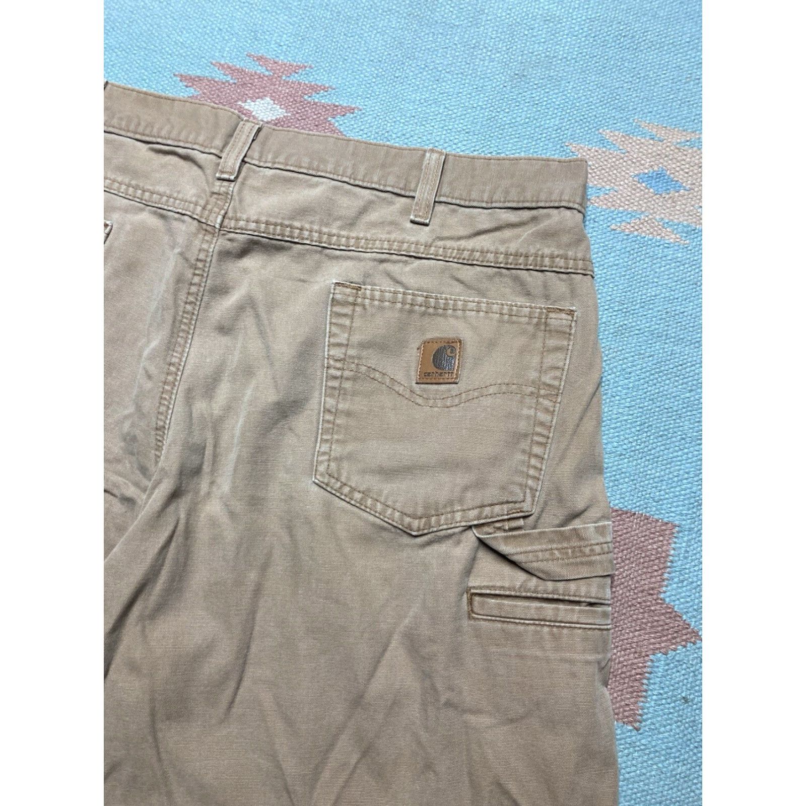 Carhartt VINTAGE Carhartt Carpenter Shorts Duck Canvas 90s Tan Wide Leg Baggy 38 Men's Size US 38 / EU 54 - 2 Thumbnail