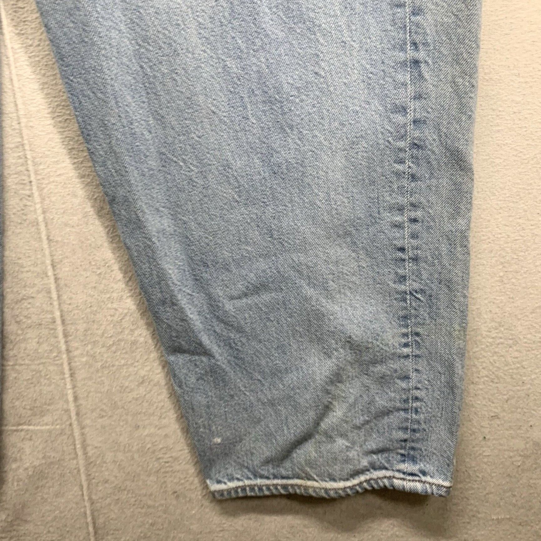 American Eagle Outfitters American Eagle High Rise Straight Leg Jeans Womens Blue Size 14 100% Cotton Size 36" / US 14 / IT 50 - 6 Thumbnail