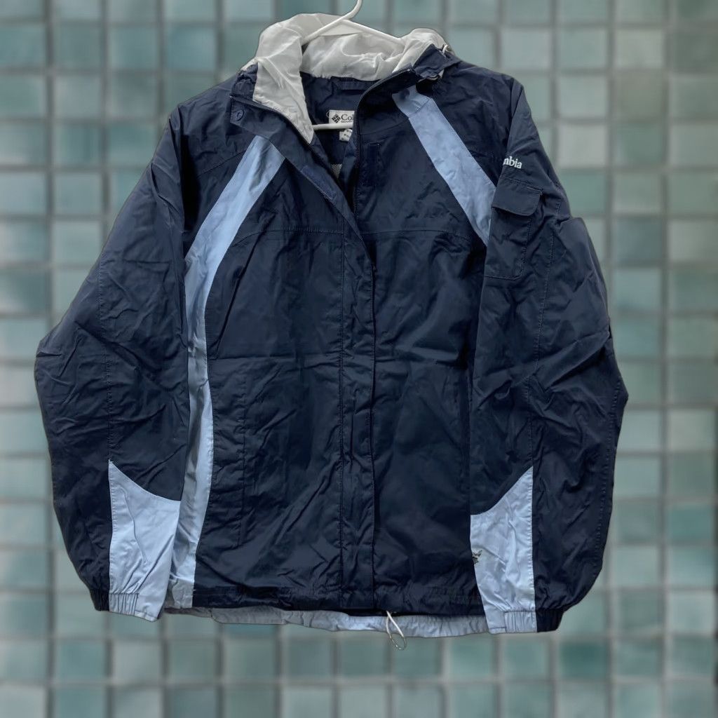 Vintage Columbia Womens Blue Long Sleeve Windbreaker Hooded Jacket M Regular Size Size M / US 6-8 / IT 42-44 - 1 Thumbnail