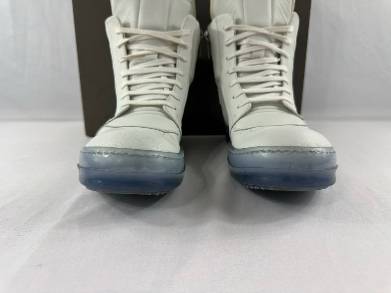 Rick Owens Rick Owens Geobasket High 'Chalk White Blue Transparent' Size US 8 / EU 41 - 4 Thumbnail