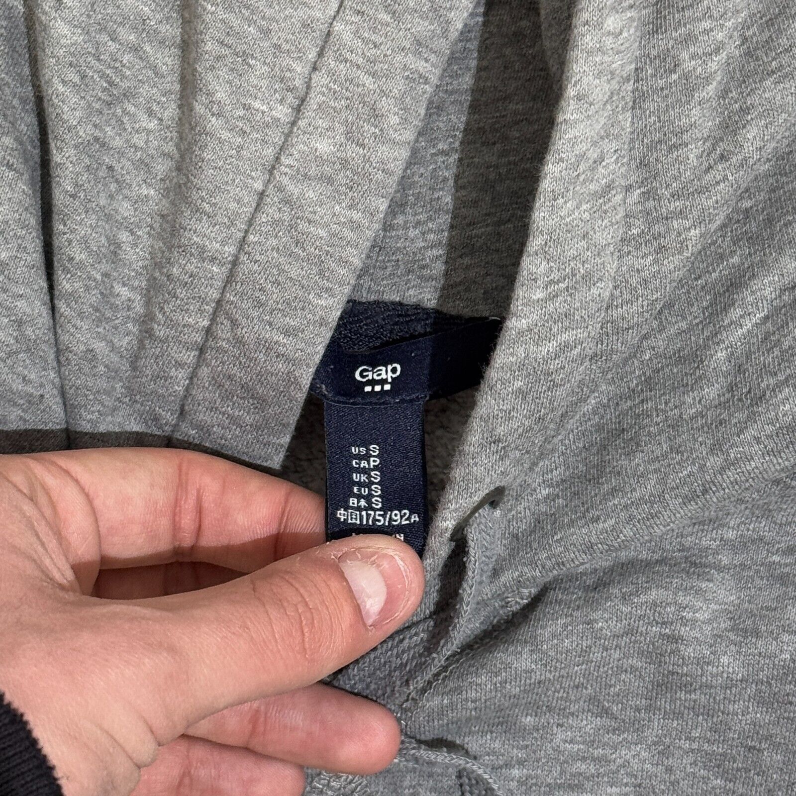 Gap × Vintage Vintage Gap Unisex Gray Cotton Hoodie Size S Y2K 90s Archive Size US S / EU 44-46 / 1 - 7 Thumbnail
