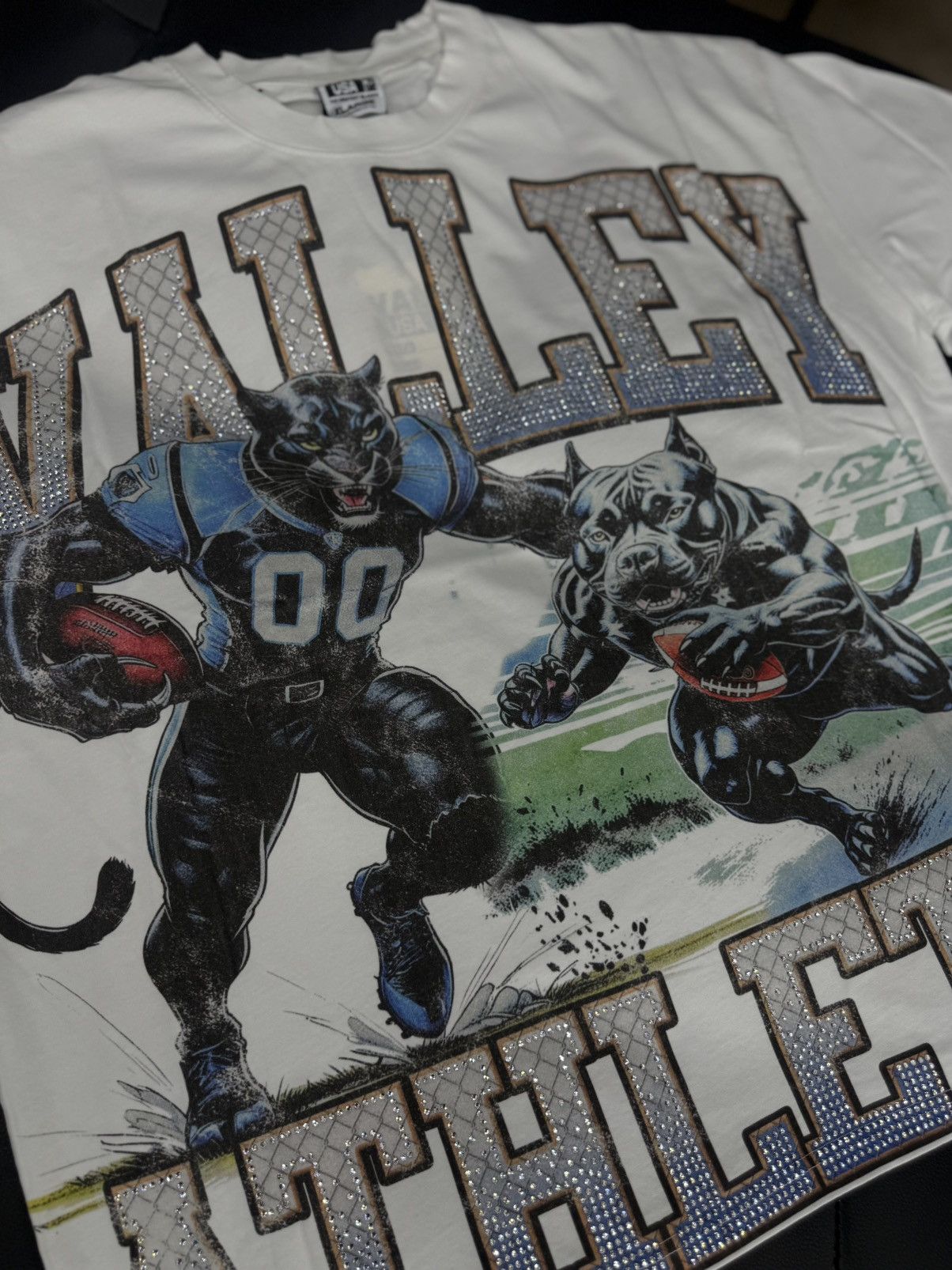 Vale Valley Stone Football Tee Shirt Shiny Size XL (NEW) Size US XL / EU 56 / 4 - 4 Thumbnail