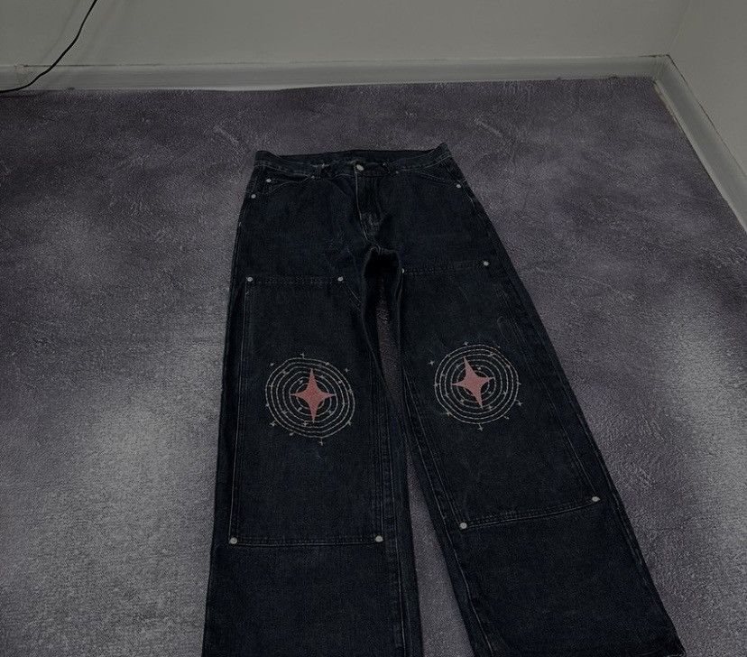 Vintage Vintage Skate Double Knee Y2K Embroidered Hype Baggy Jeans Size US 32 / EU 48 - 6 Thumbnail