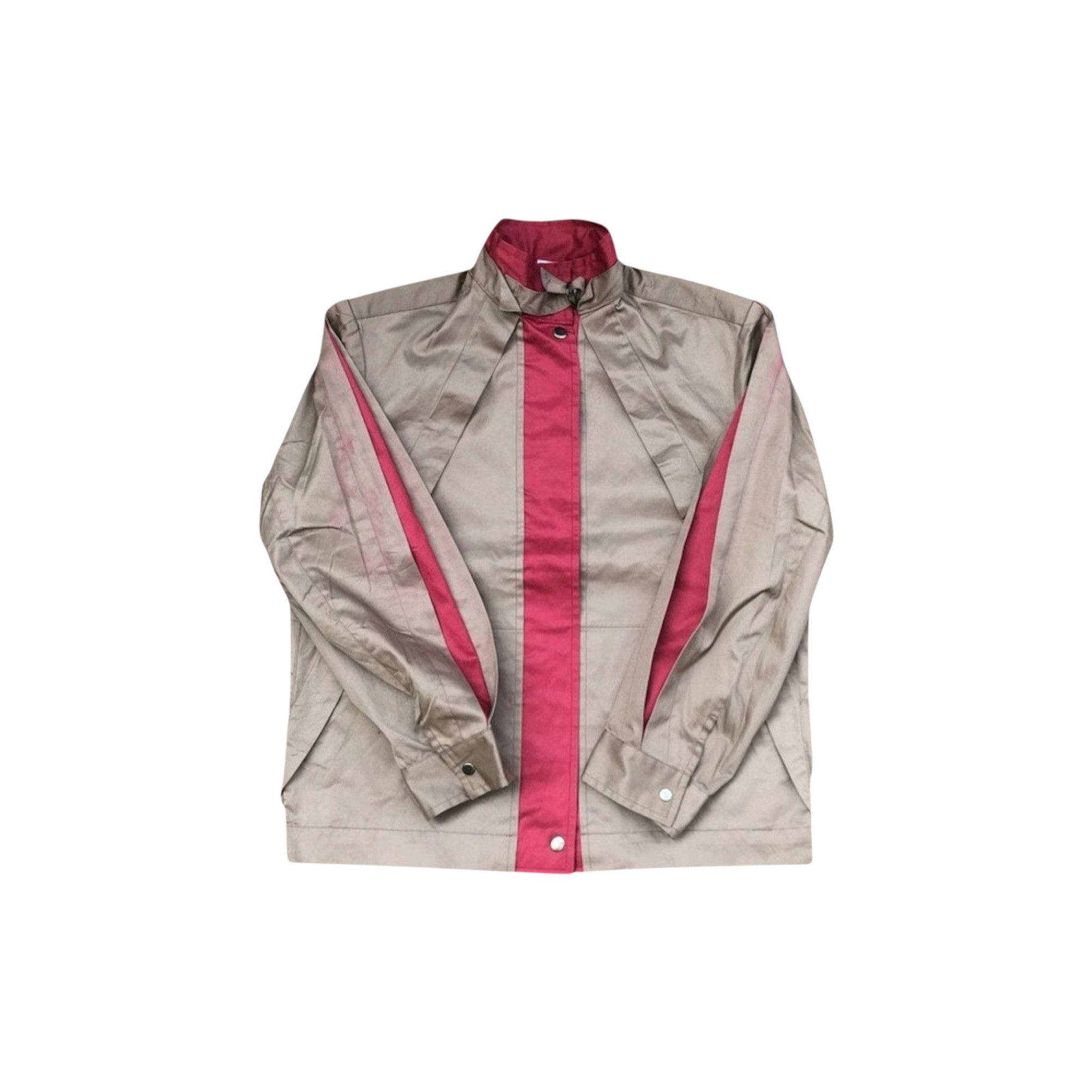 Issey Miyake Vintage 80s Issey Miyake Pleated Sateen Bomber Jacket Size US M / EU 48-50 / 2 - 6 Thumbnail