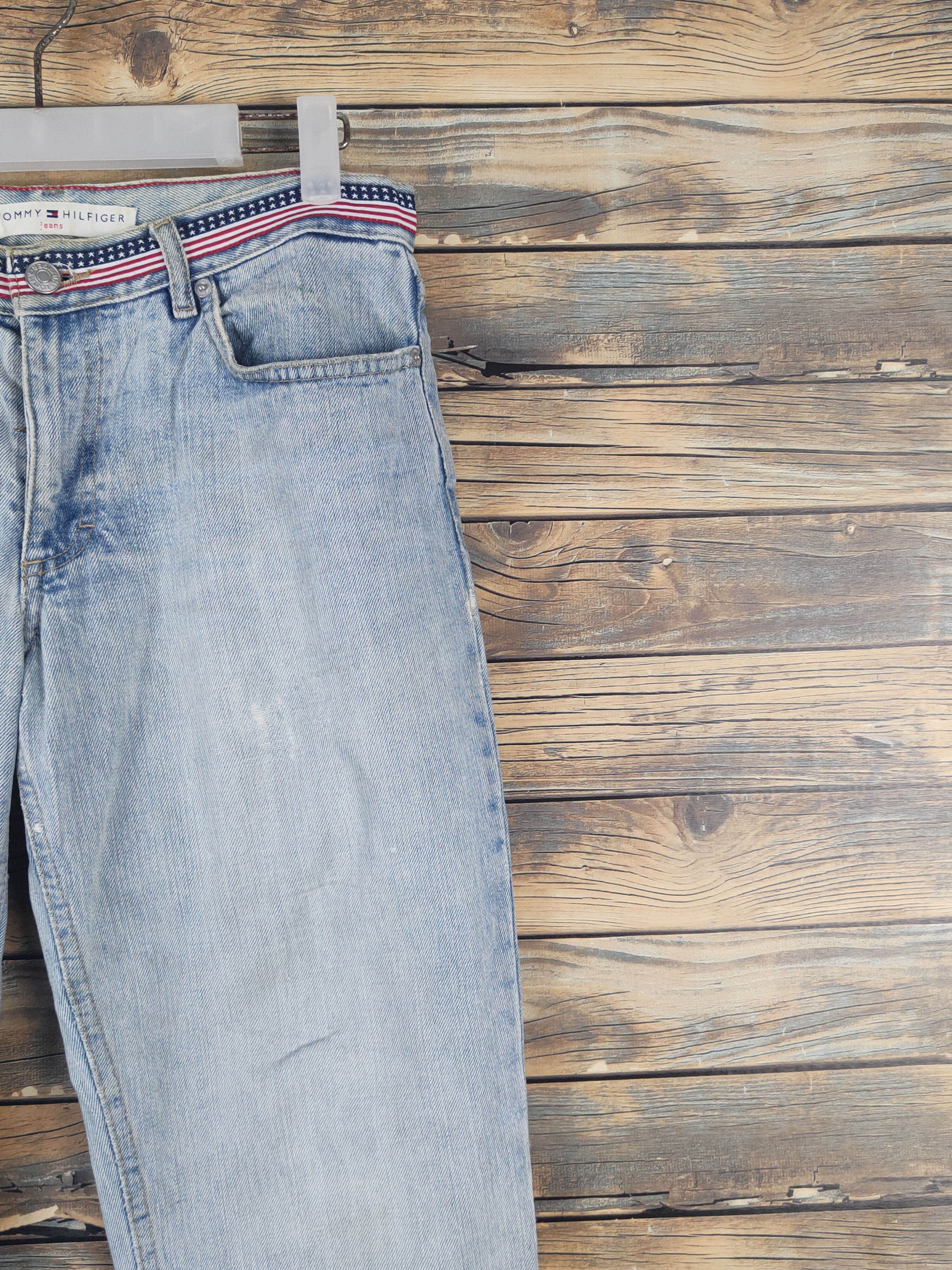 Tommy Hilfiger × Vintage Tommy Hilfiger Distressed Ripped denim Jeans #W2004 Size US 31 - 5 Thumbnail