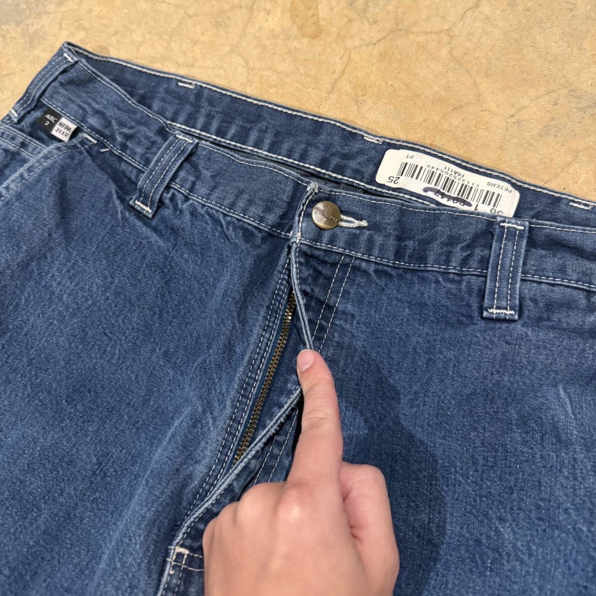 Carhartt 2000s Carhartt Faded Baggy Carpenter Jeans ERD Grunge Y2K Size US 35 - 9 Thumbnail