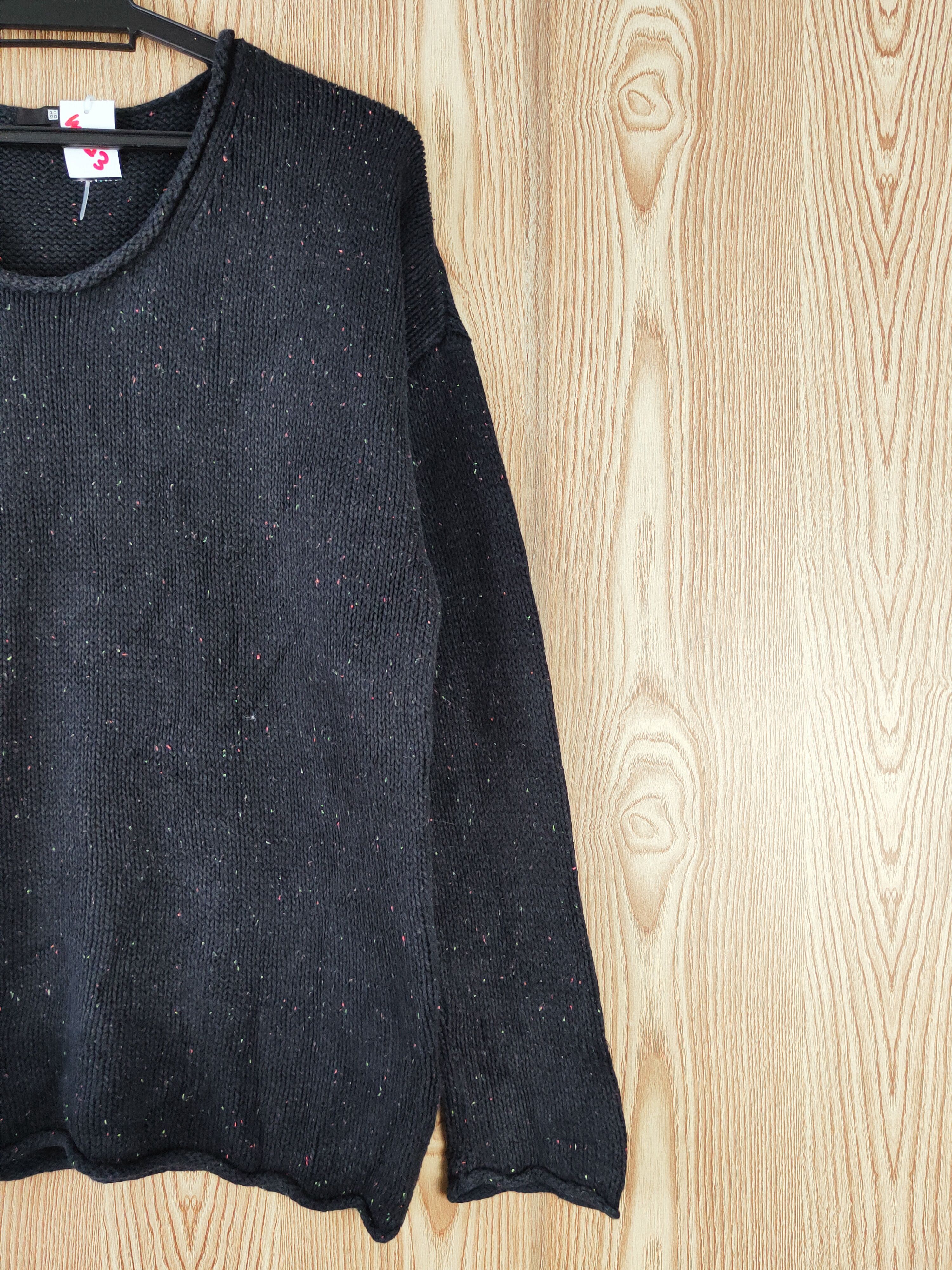 Japanese Brand × Vintage Uniqlo Black Knitwear Sweatshirts #W423 Size US M / EU 48-50 / 2 - 5 Thumbnail