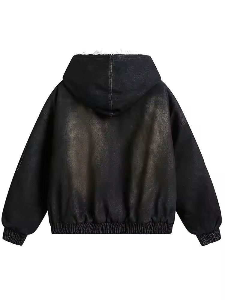 Other Streetwear Washed Retro Patchwork Zipper Winter Jacket Size US XL / EU 56 / 4 - 3 Thumbnail