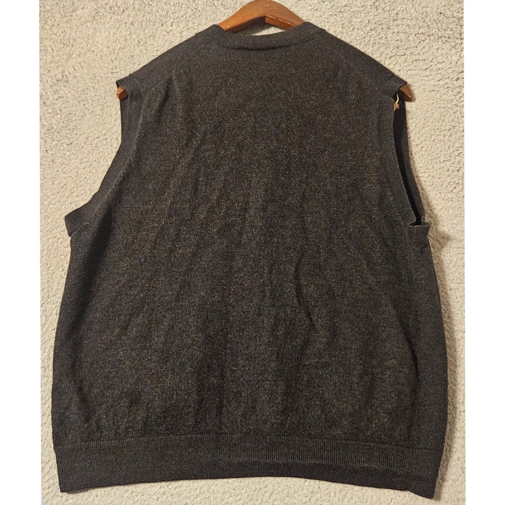 Brooks Brothers Brooks Brothers Gray XL Extra Fine Italian Merino Wool Cardigan Vest Mens Size US XL / EU 56 / 4 - 2 Thumbnail
