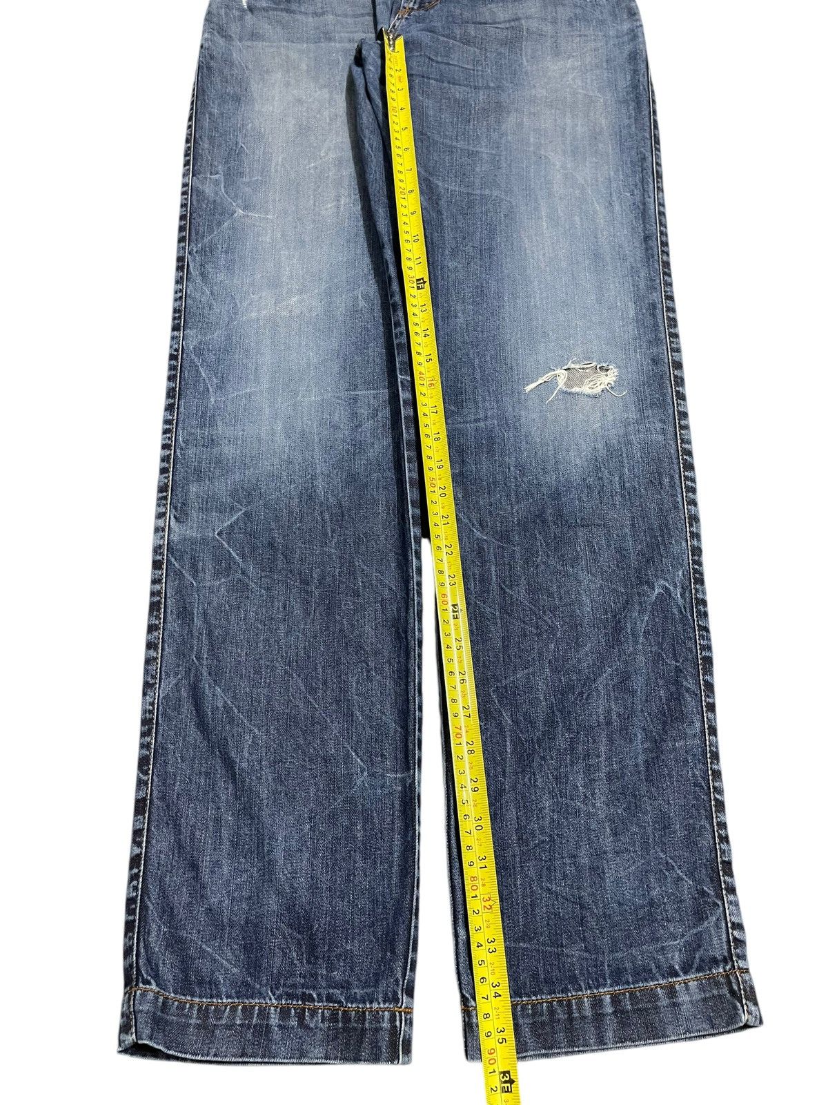 Dolce & Gabbana Vintage Dolce Gabbana Blue Faded Wash Distress Jeans Size US 35 - 14 Thumbnail