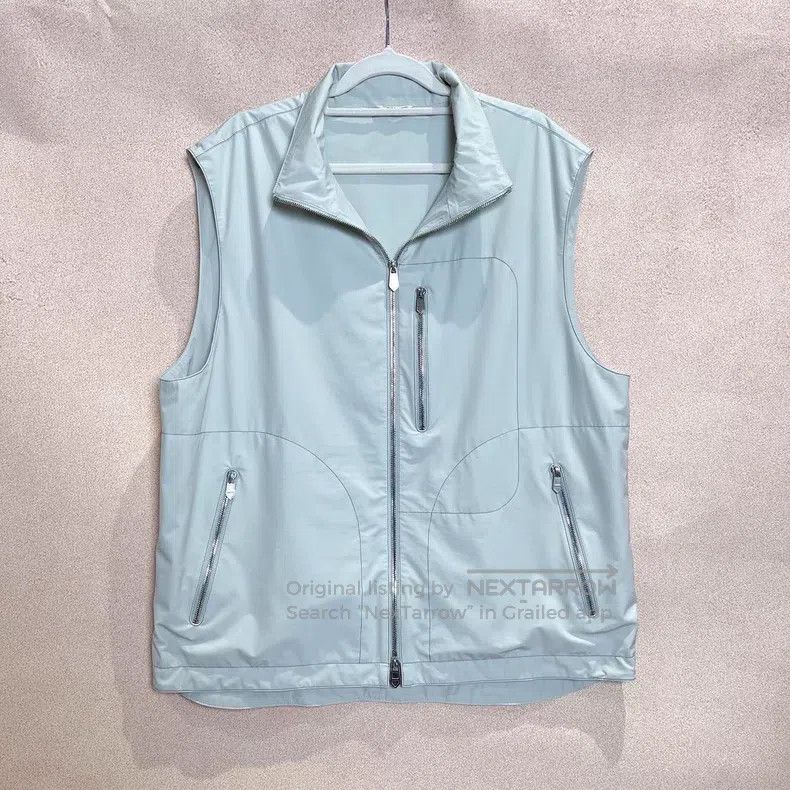 Hermes Solid Color Collar Zipper Sleeveless Vest