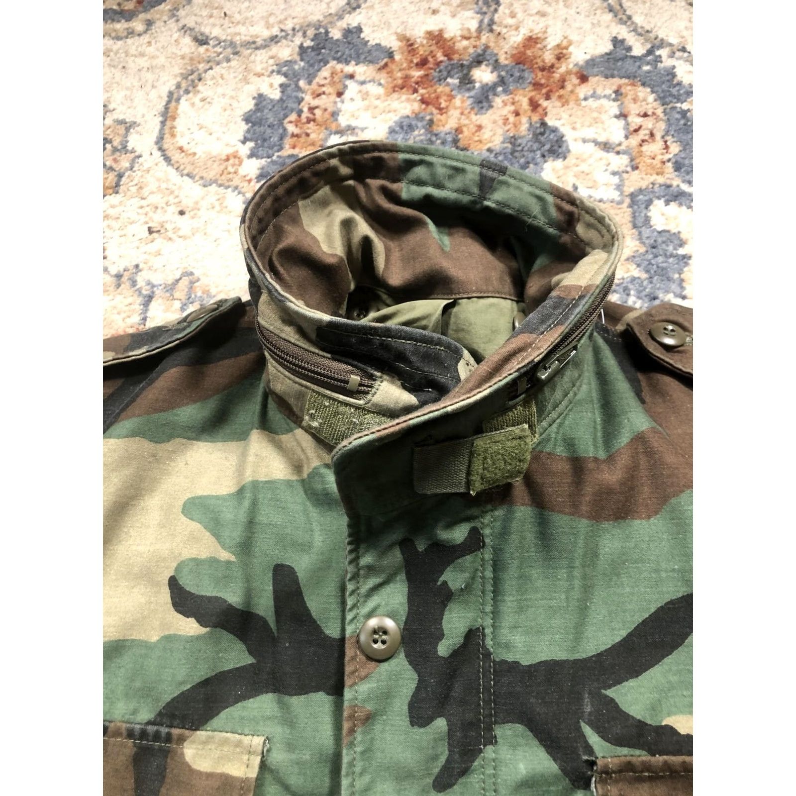 Vintage VINTAGE US Army M65 Field Jacket Mens Medium Woodland Camo Cold Weather 80s Size US M / EU 48-50 / 2 - 6 Thumbnail
