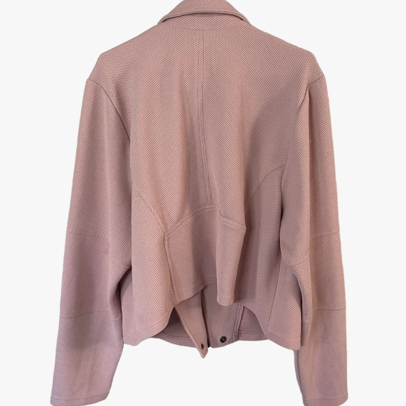 Torrid Torrid Moto Jacket Women's 3X Pink Full-Zip Long Sleeve Waffle Knit Asymmetrical Size XXL / US 16-18 / IT 52-54 - 3 Thumbnail