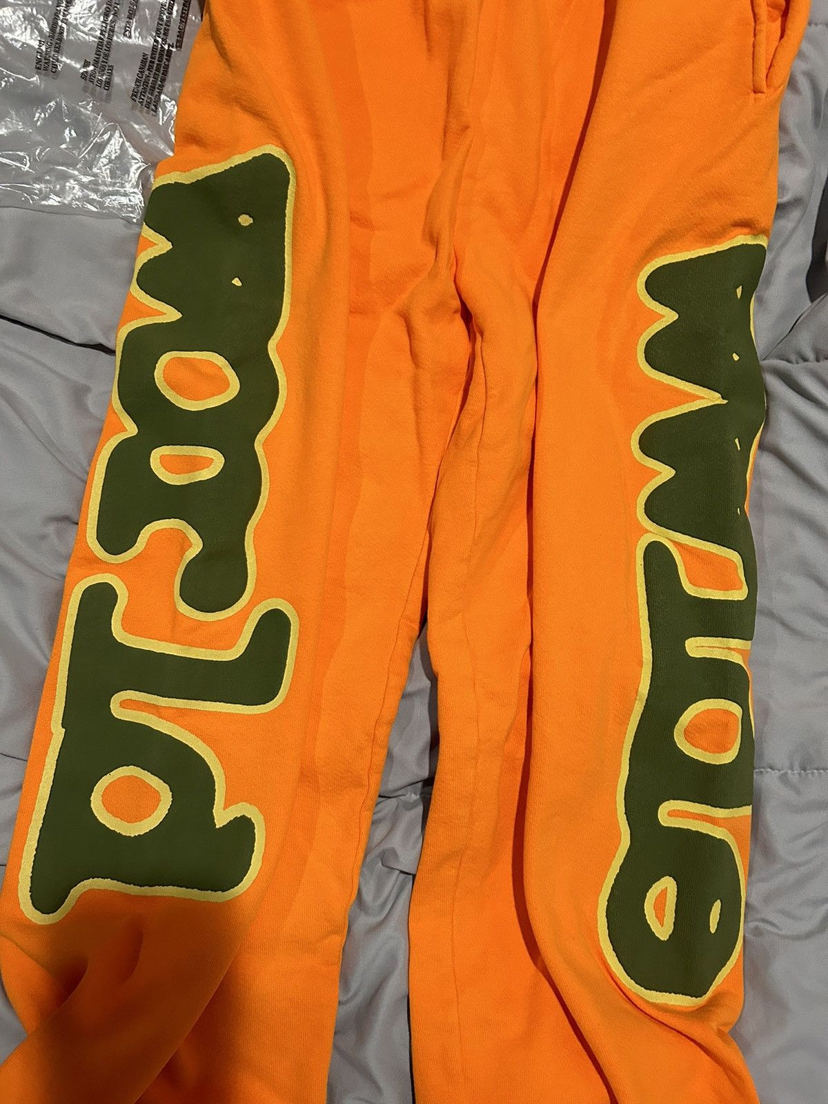 image of Spider Worldwide Orange Sp5Der Sweatpants Medium Bought From Website, Men's (Size 36)