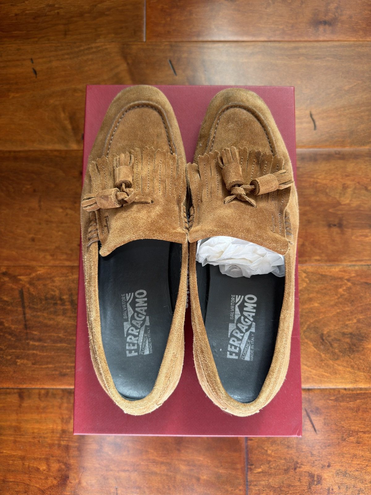 Salvatore Ferragamo Suede Lenci loafers Size US 8 / EU 41 - 4 Thumbnail
