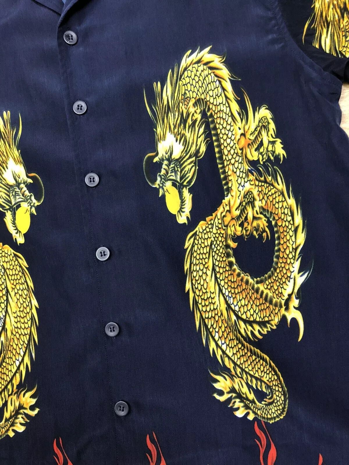 Vintage Dnon jeans Vintage 2000s Y2K graphic Tiger Dragon Fire Rave Size US S / EU 44-46 / 1 - 10 Thumbnail