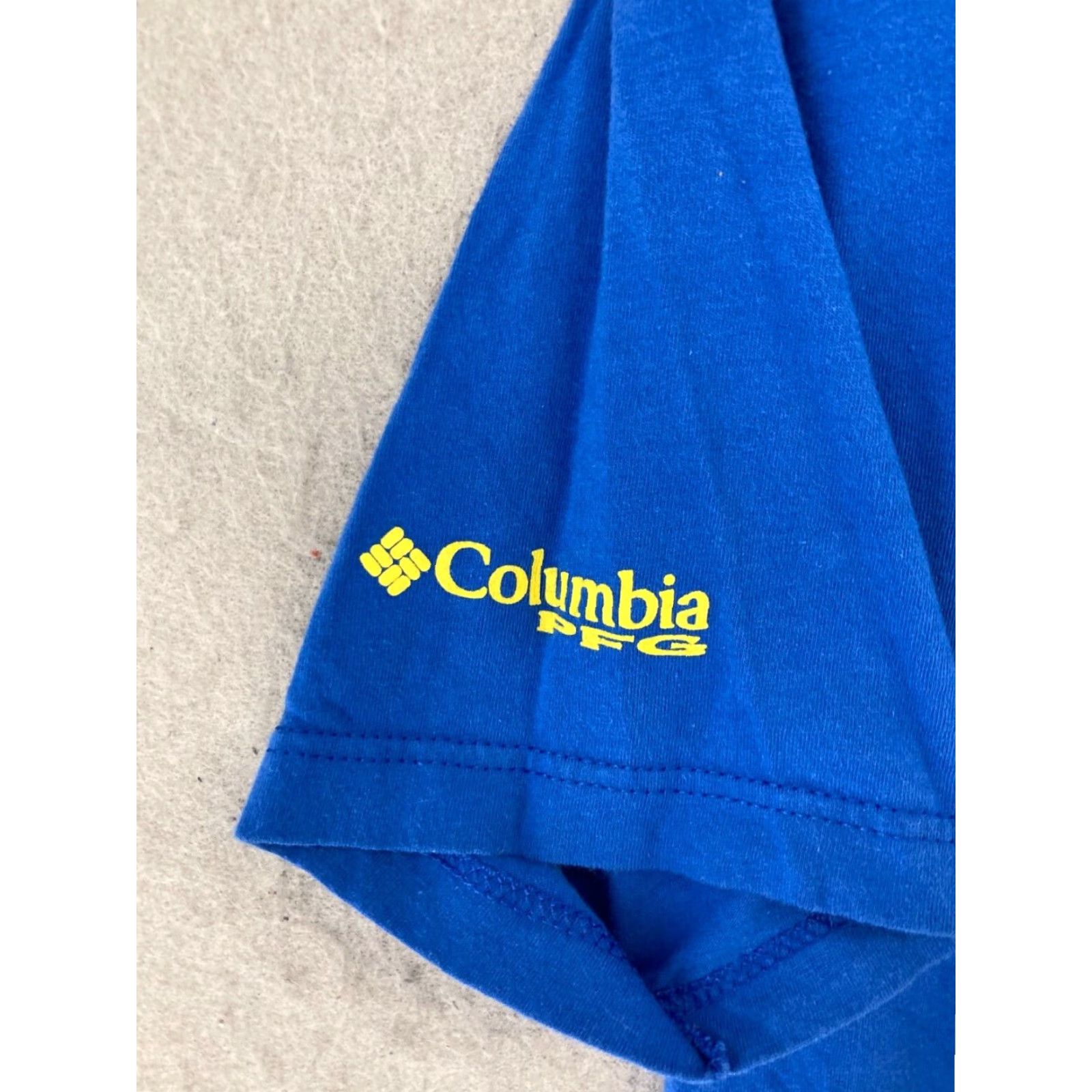 Vintage Columbia Mens TShirt M Blue Spellout Outdoor Fishing Shirt Size US M / EU 48-50 / 2 - 6 Thumbnail