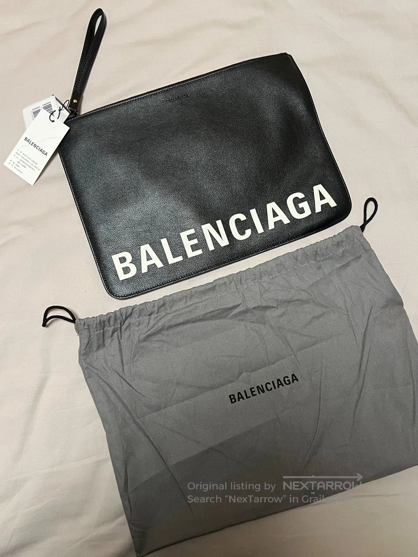 Balenciaga Balenciaga Logo Tote Bag Black White. Size ONE SIZE - 2 Thumbnail