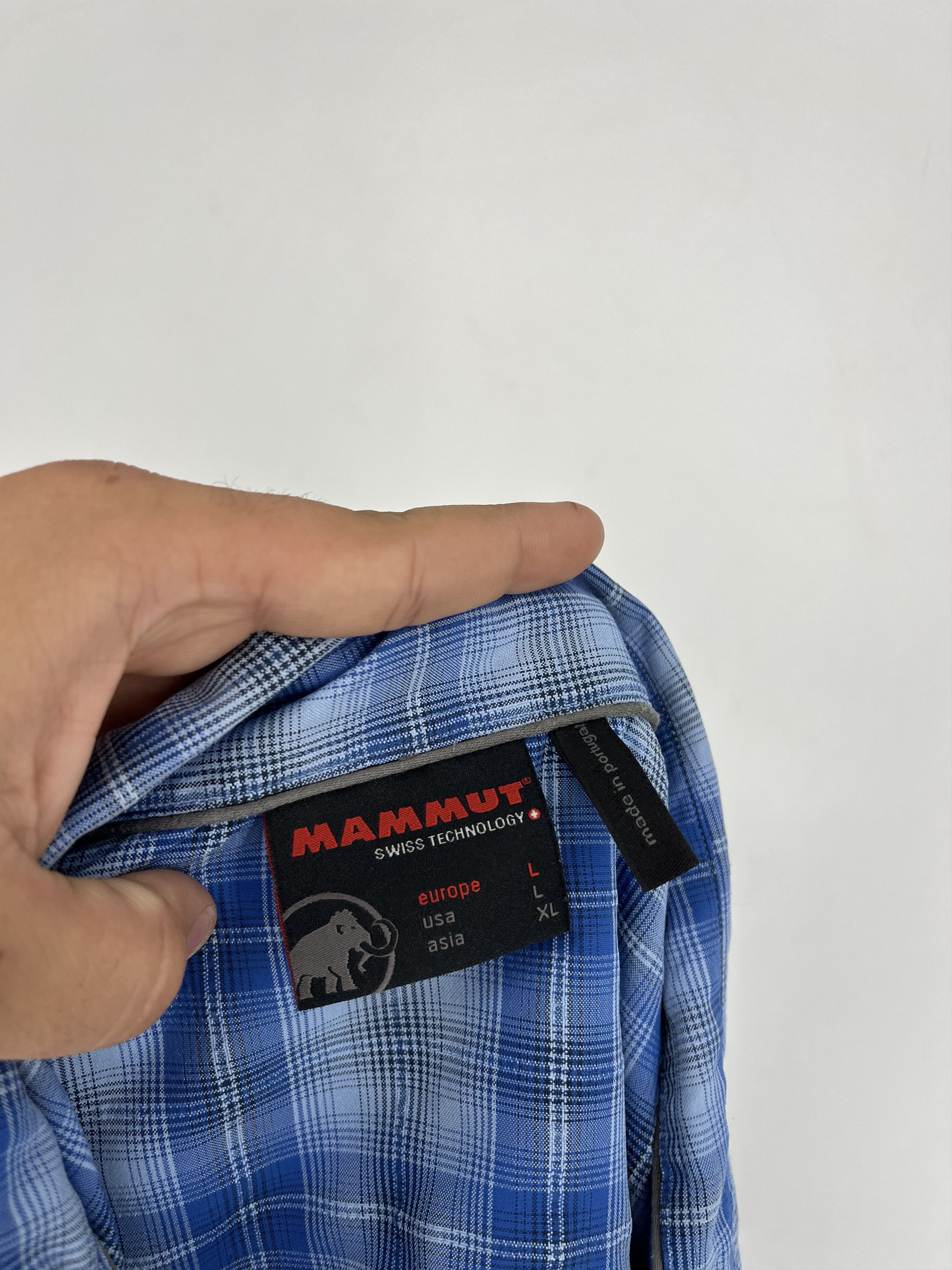 Mammut Mammut Mens L Blue Plaid Short Sleeve Button Up Shirt Shirt Size US L / EU 52-54 / 3 - 13 Thumbnail
