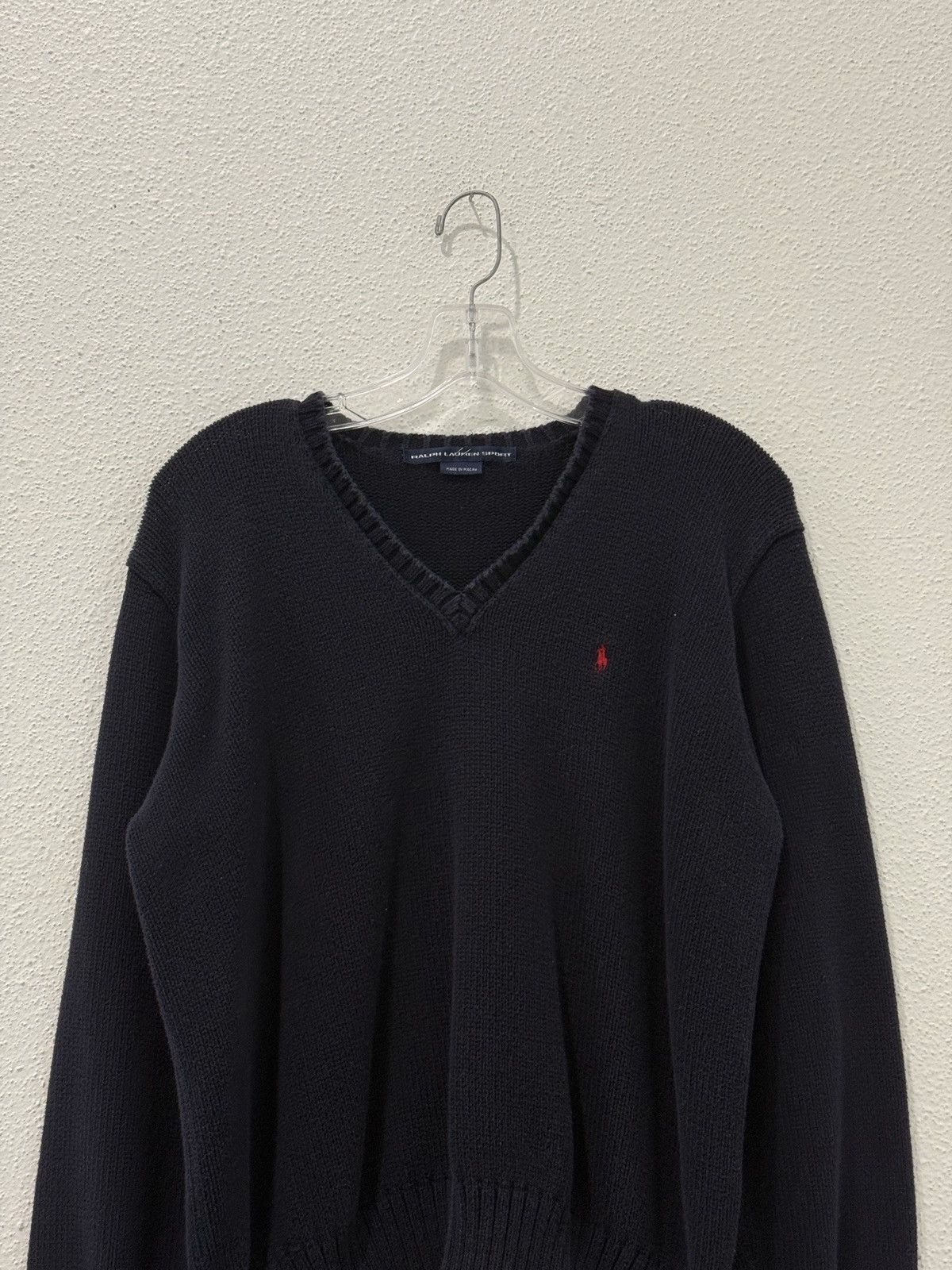 Polo Ralph Lauren Vintage 90s Polo Ralph Lauren Sport Knit Sweater Navy Blue M Size US M / EU 48-50 / 2 - 2 Thumbnail