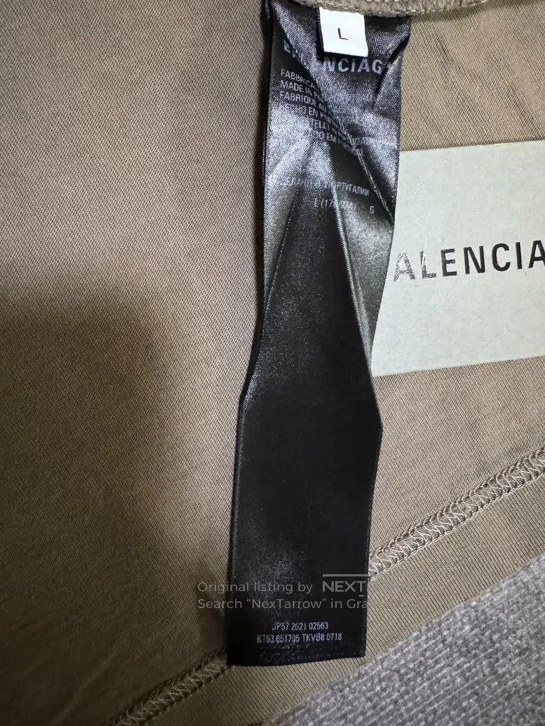 Balenciaga Brown Big Destroyed Short Sleeve