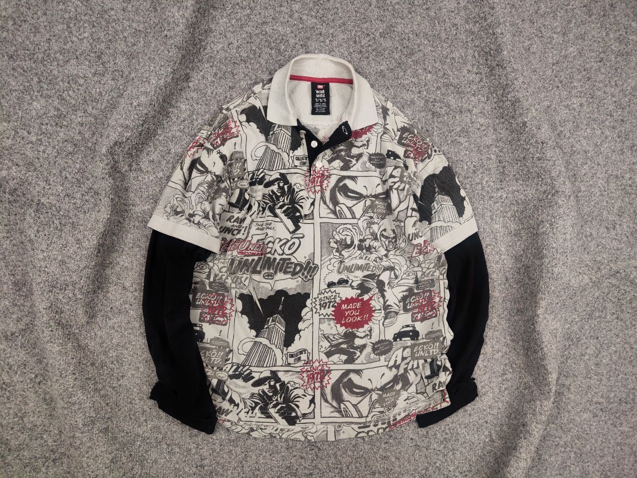 Ecko Unltd. Vintage Ecko Unltd Y2K Style All Logo Long sleeve Sweatshirt Size US S / EU 44-46 / 1 - 1 Thumbnail