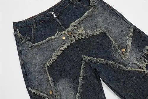 VIBE American Star Embroidery Jean Shorts Size US 32 / EU 48 - 4 Thumbnail
