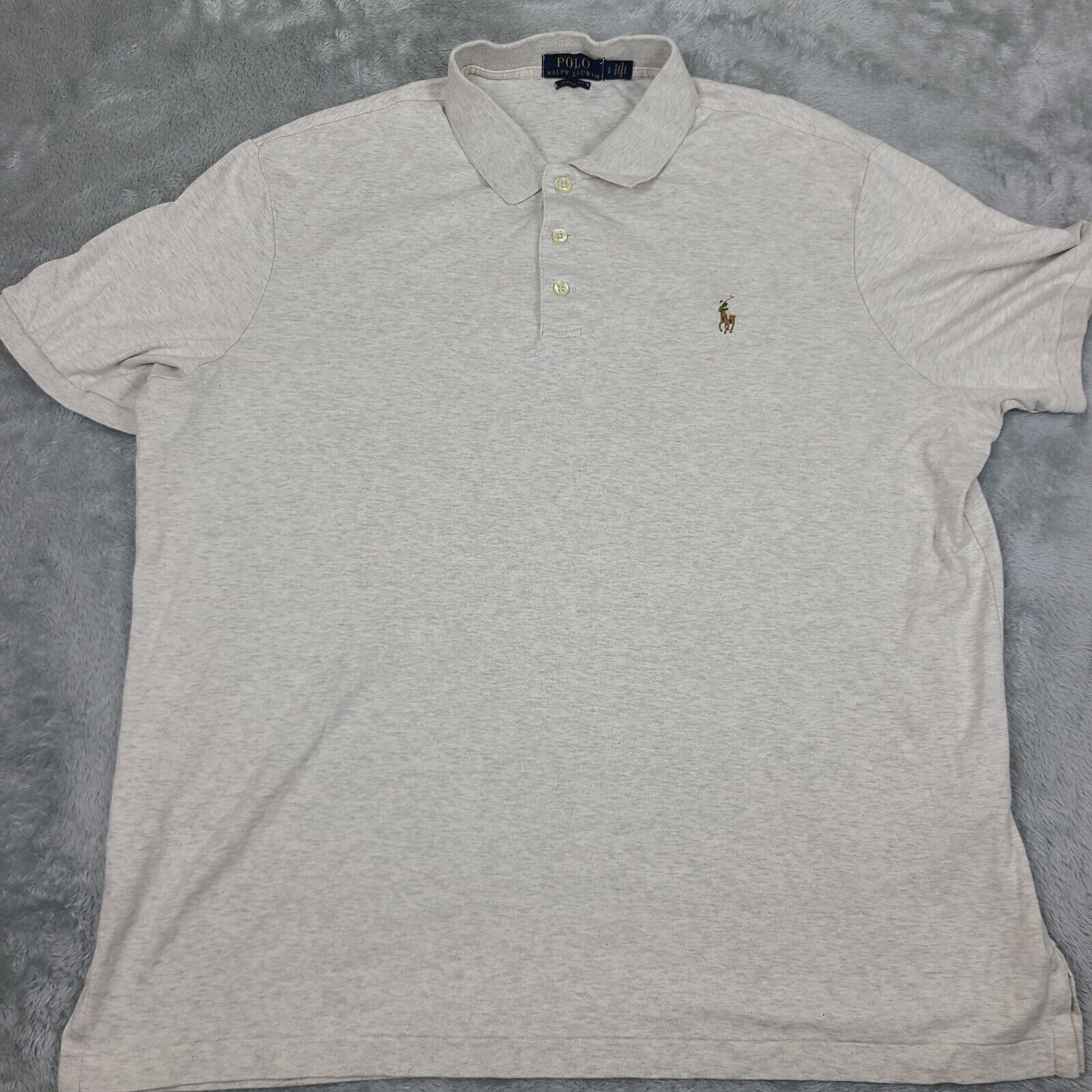 Polo Ralph Lauren Polo Ralph Lauren Shirt Men's Size L Beige Short Sleeve Golf Size US L / EU 52-54 / 3 - 1 Thumbnail