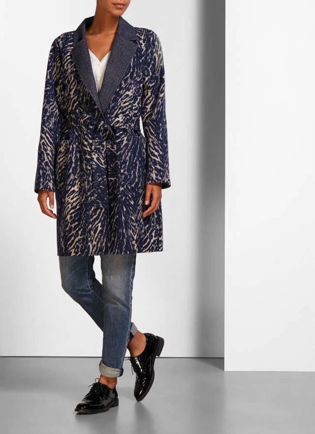 Max Mara Max Mara Weekend Virgin Wool Animal reversible Coat Jacket Size L / US 10 / IT 46 - 4 Thumbnail