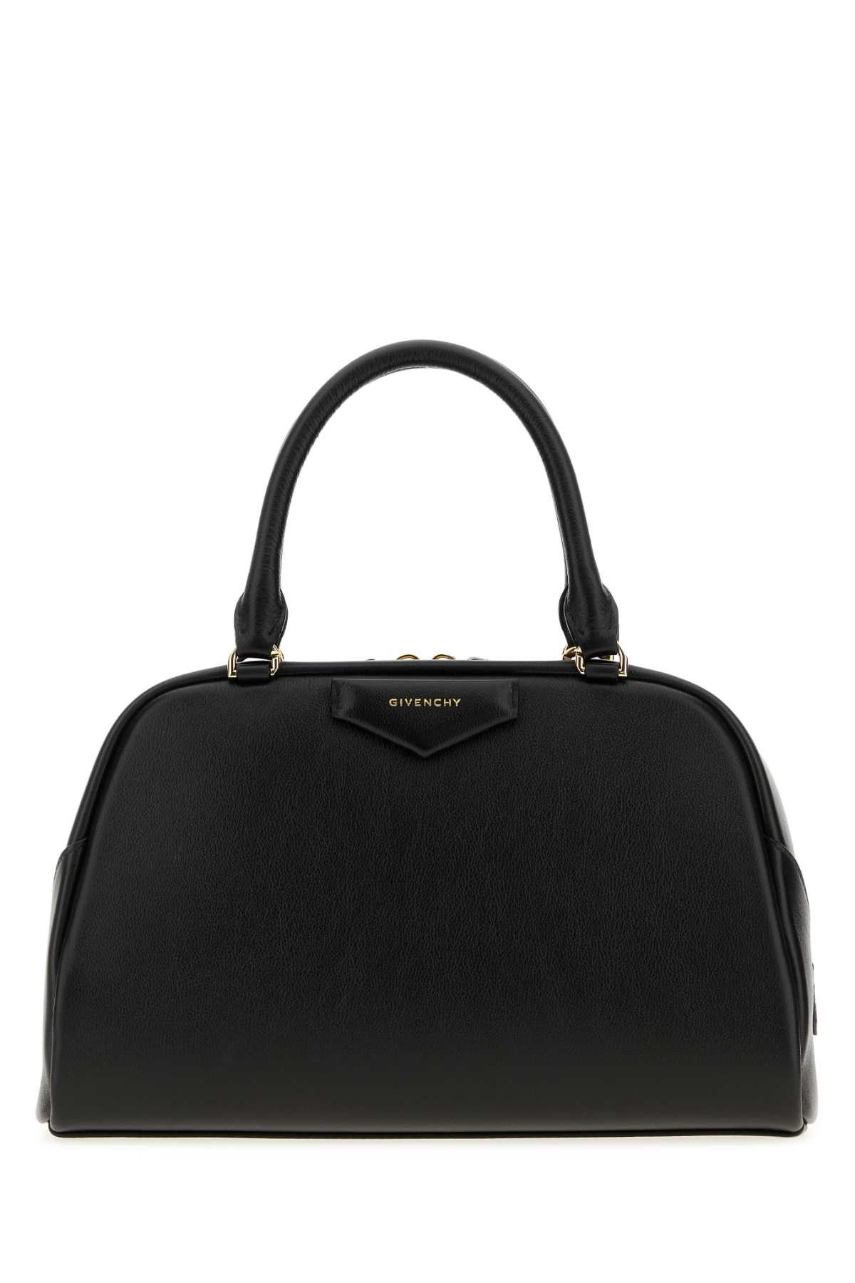 Givenchy Black Leather Medium Antigona East-West Soft Handbag Size ONE SIZE - 1 Thumbnail