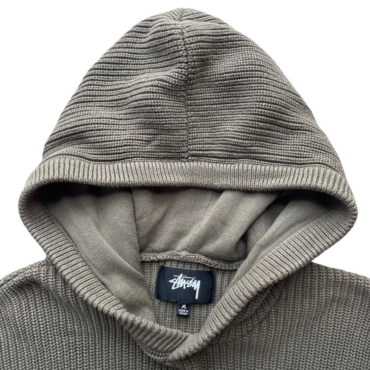 Stussy × Vintage Stussy Cotton Knit Hoodie RARE Size Medium Size US M / EU 48-50 / 2 - 2 Thumbnail