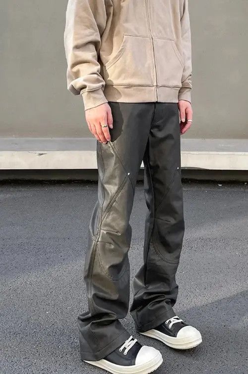 Japanese Brand Ishida x Yuri Straight Leg Stacked PU Leather a pant Size US 30 / EU 46 - 1 Thumbnail