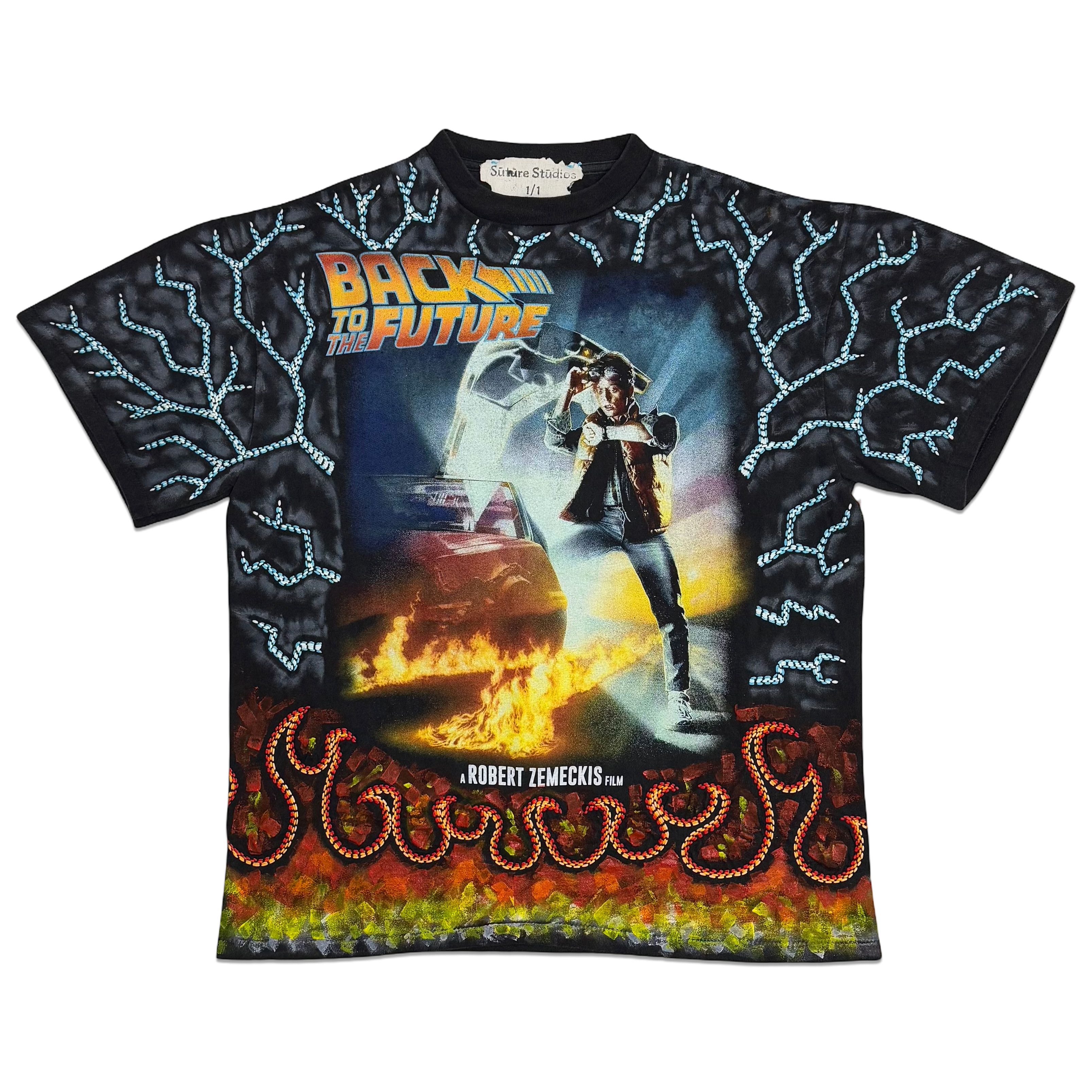 Band Tees Suture Studios Back to the Future Hand Embroidered T-shirt Size US L / EU 52-54 / 3 - 1 Thumbnail